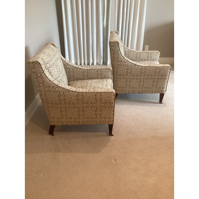 Pair of George Smith Club Chairs. Like New Condition! For Sale In Savannah - Image 6 of 11
