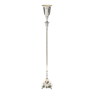 Classical Hollywood Regency Silvered Bronze Torchiere For Sale