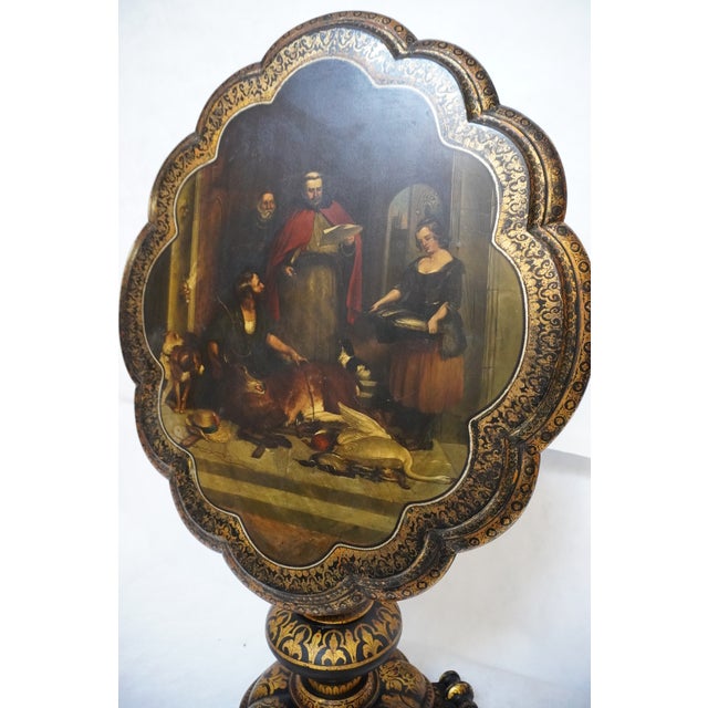 19th Century Victorian Papier Mache Tilt Top Table For Sale In Los Angeles - Image 6 of 18