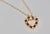 This is part of Chairish’s Fine Jewelry assortment. Ruby Diamond Open Heart Pendant on 17″ Yellow Gold Chain 18K I have...