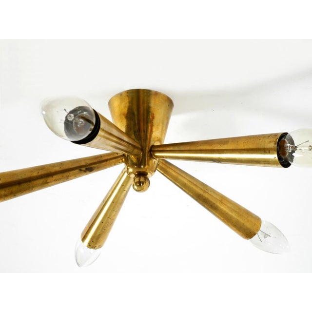 Mid-Century Modern Sputnik Brass Ceiling Lamp with Five Arms, 1950s For Sale - Image 16 of 18