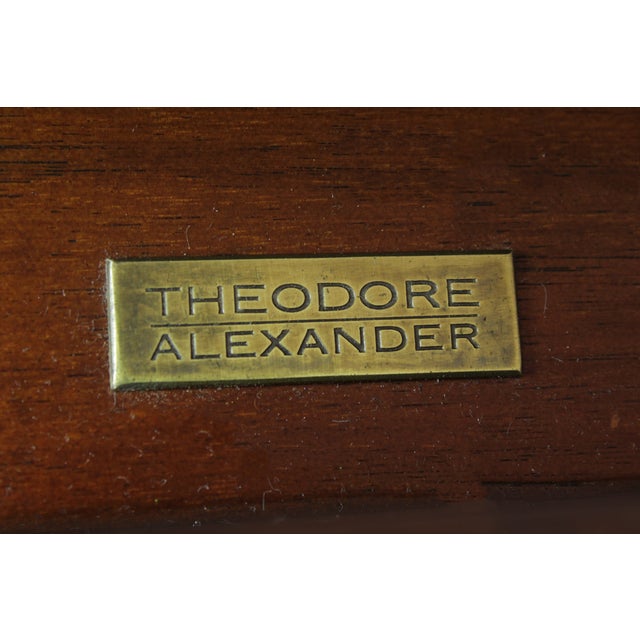 Theodore Alexander Burl Lattice Parquetry Console Table For Sale - Image 15 of 15