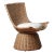 Healdsburg Small Wicker Swivel Chair For Sale