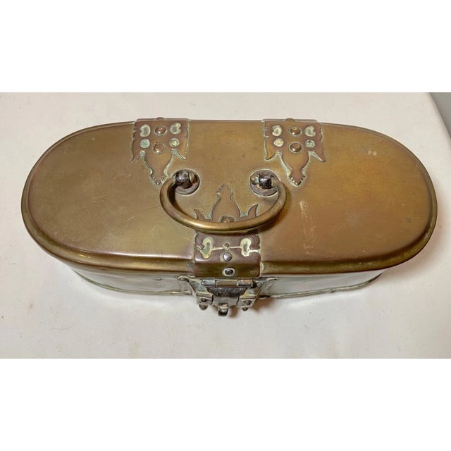 Rare Antique Handmade 18th Century Forged Brass Wrought Iron Spice Betel Box For Sale - Image 4 of 14