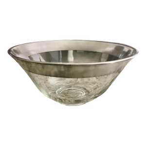 Mid Century Dorothy Thorpe Large Silver Banded Bowl