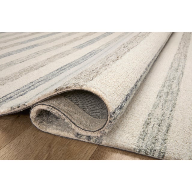Loloi Rugs Chris Loves Julia x LoloiChris Ivory / Slate 3'-6" x 5'-6" Accent Rug For Sale - Image 4 of 8