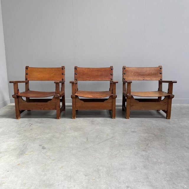 Brutalist Vintage Brutalist Spanish Armchairs, 1960s, Set of 3 For Sale - Image 3 of 14