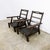 Circa 1960 We offer this Pair of Mexican Hacienda Style Reclining Armchairs made in solid Mahogany.