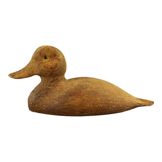 Early 20th Century Carved Wood Duck Decoy, S. Laity Woodcarvers Lancaster, Pennsylvania For Sale