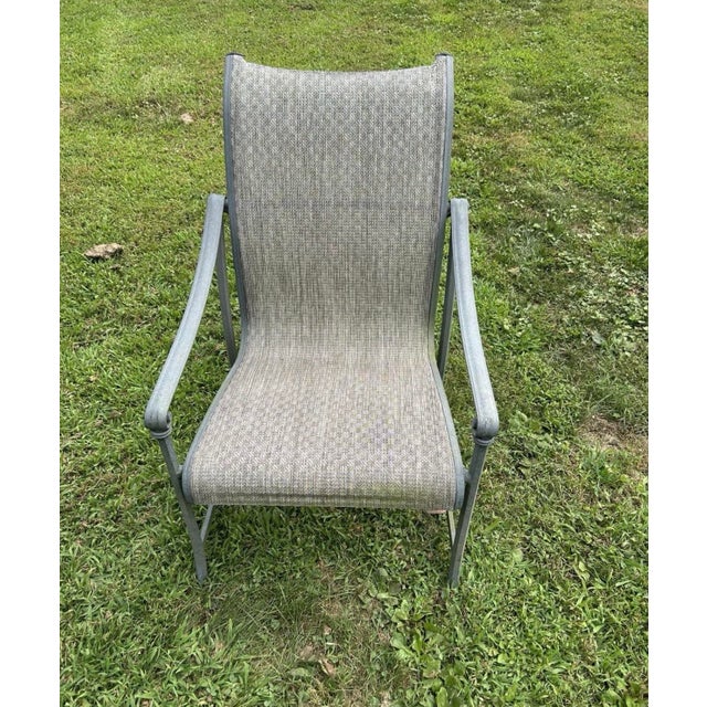 1990s Beautiful Vintage Brown Jordan Patio Set Table and 4 Chairs, Attributed For Sale - Image 5 of 7