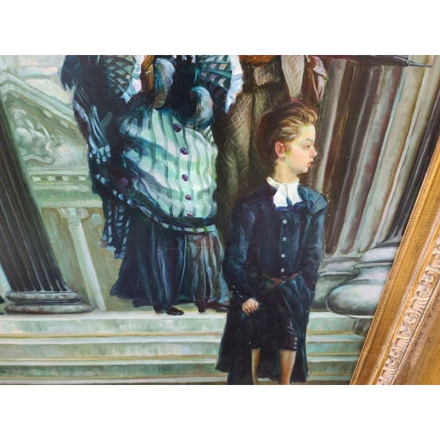 Signed E. R. Brett Original Oil Painting Framed on Canvas For Sale - Image 10 of 13