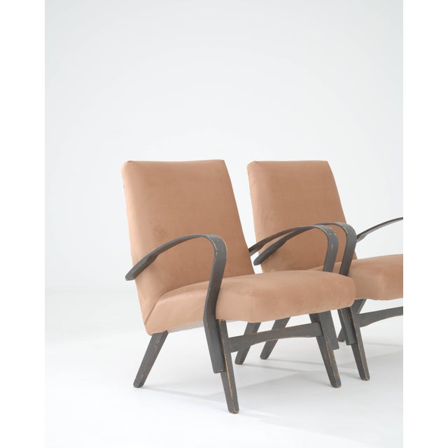 Wood 1960s Czech Upholstered Armchairs By Tatra - A Pair For Sale - Image 7 of 18