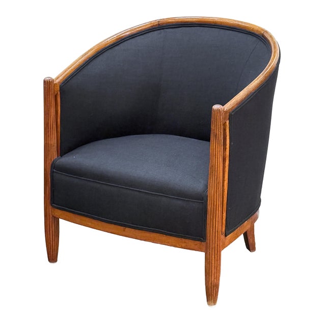 Pair of French Lounge Chairs in the Art Deco Style (Individually Priced) For Sale - Image 9 of 17