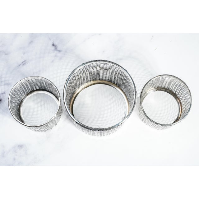 Silver Impressive 3 Piece Antique Crystal Sterling Silver Bottle Jar Vanity Dresser Set For Sale - Image 8 of 17