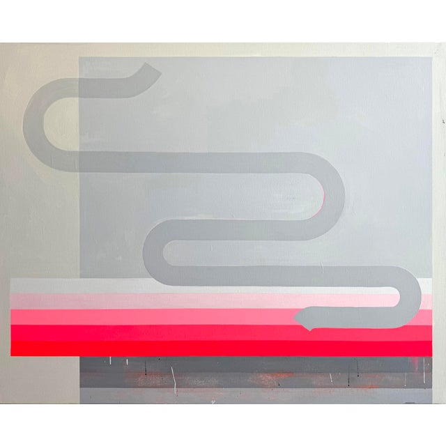 Cloud Formation Acrylic Painting on Canvas Mounted on Wood by Bret Hansen For Sale