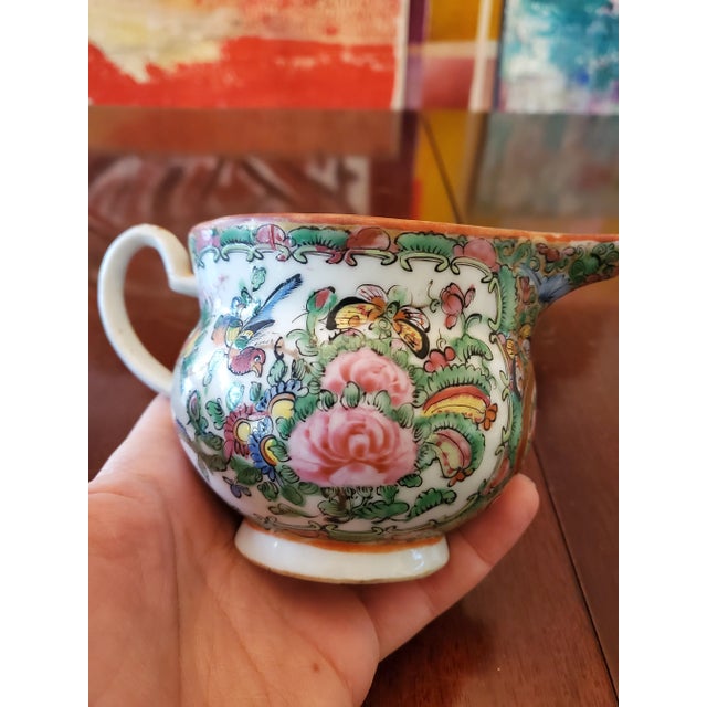 Early 19th Century Antique Chinese Porcelain Creamer with Enamel For Sale - Image 5 of 6