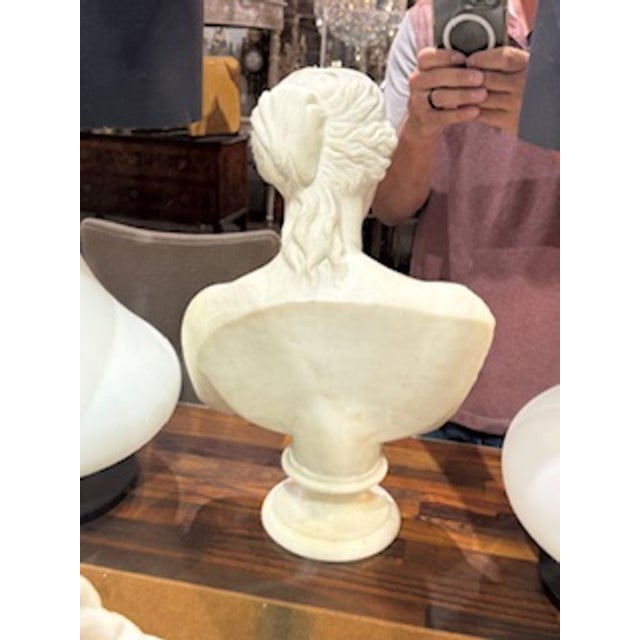 19th Century 19th Century French Carved Bust of Diana For Sale - Image 5 of 6
