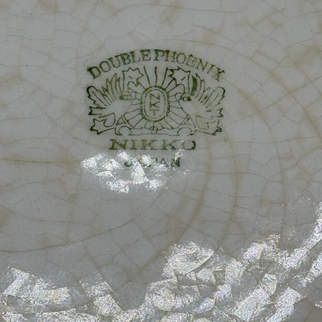 Vintage Nikko “Double Phoenix” Windsor Brown Transferware Plate For Sale - Image 4 of 5
