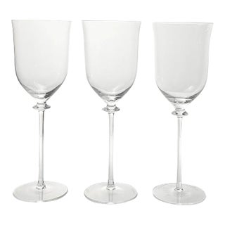 Villeroy & Boch “Arden Lane” Set of 3 Crystal Wine or Water Glasses For Sale