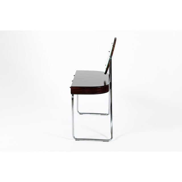 1930s Rare Fritz Hansen Model S214 Tubular Steel Dressing Table Attributed to Mart Stam Denmark 1930s For Sale - Image 5 of 18