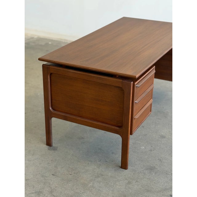 Danish Modern Floating Top Desk For Sale - Image 12 of 14