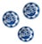 Dutch Delft Blue & White Floral Plates, 1700s, Set of 3 For Sale