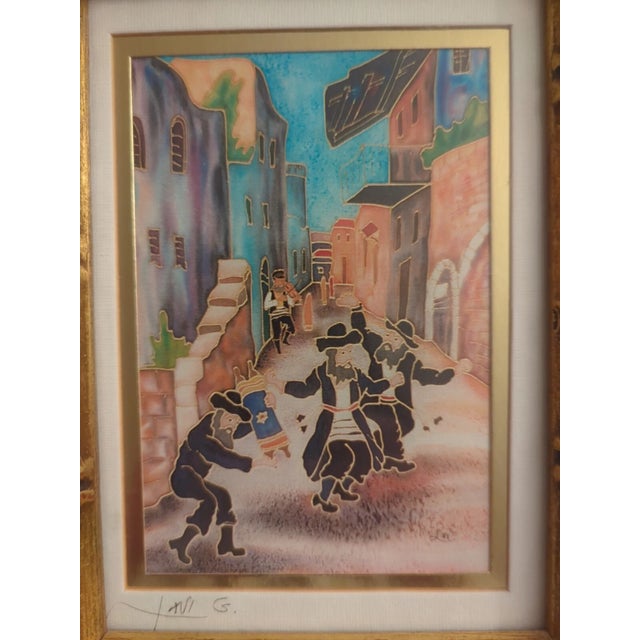 This exquisite painting titled "Simhat Torah. Dancing Hassidim" by Lavi Zion is a true gem in the world of art. The piece...
