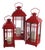 Traditional Red Metal Lantern (Set of 3) For Sale