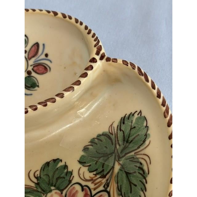 Spanish 1990s Spanish Ceramic Two Sections Serving Dish For Sale - Image 3 of 4