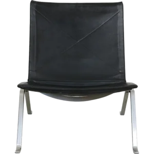 Pk22 Chair in Black Leather by Poul Kjærholm for Kold Christensen, 1970s