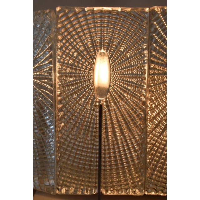 Mid-Century Modern Italian Frost Glass Wall Lamp by Rupert Nikoll, 1950 For Sale - Image 3 of 8
