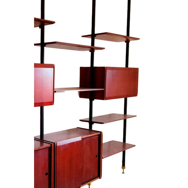 1960s Swedish Teak and Brass Terra Library, 1960s For Sale - Image 5 of 12