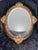 Traditional Vintage Oval Convex Mirror With Black and Gold Ornate Wooden Frame. For Sale - Image 3 of 12