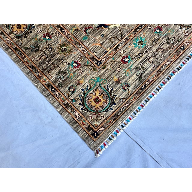 Hand-Knotted Afghan Sultanabad Chobi Wool Area Rug - 8'10" X 12'0" For Sale - Image 11 of 15
