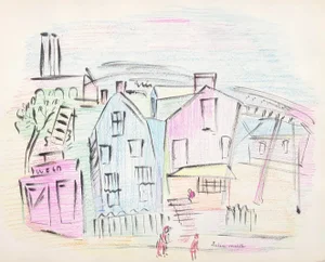 1930s Helen Malta Cityscape
