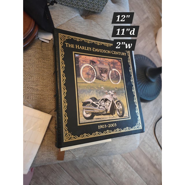 Beautiful 2002 Easton Press Harley Davidson Book with Leather binding, gold leaf sides.
