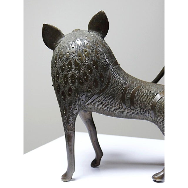Bronze Lion or Hyena, Dahomey Cotonou, Benin, 1950s For Sale - Image 12 of 15