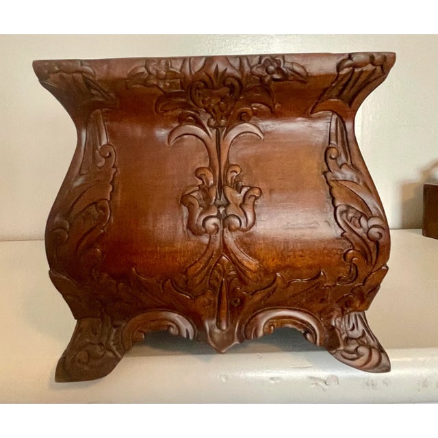 1970s Vintage Tea Caddy Wood Box Collector Piece For Sale - Image 5 of 13