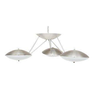 1960s Modernist Spun Aluminum Ceiling Light For Sale
