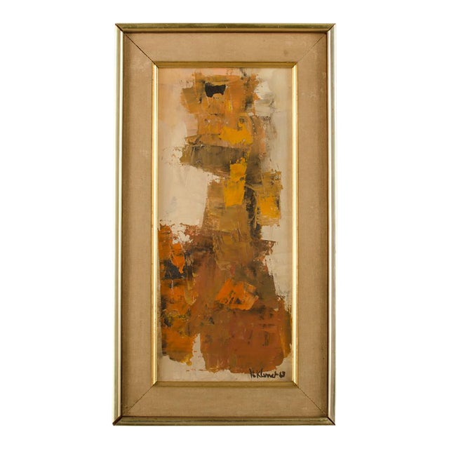 1960s Abstract in Earth Tones by Hans Kline (Canadian, 1924-1994). For Sale