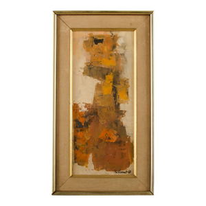 1960s Abstract in Earth Tones by Hans Kline (Canadian, 1924-1994).