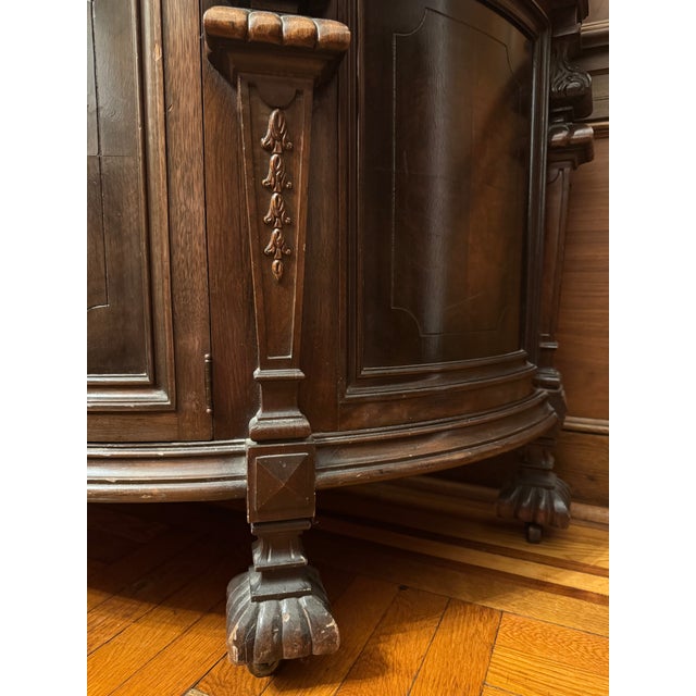 Early 20th Century Early 20th Century Rockford Republic Furniture Co Demi-Lune Cabinet Credenza For Sale - Image 5 of 8