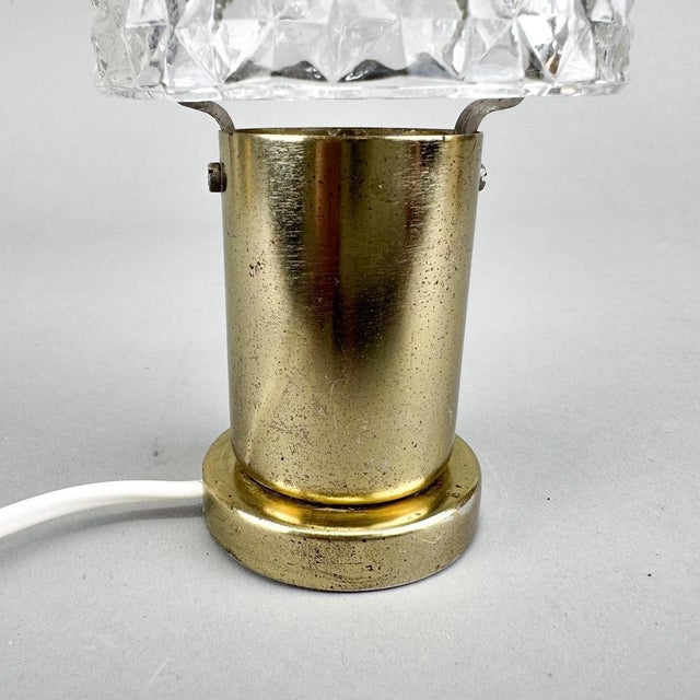 Glass Glass Table Lamp attributed to Kamenicky Senov, Former Czechoslovakia, 1970s For Sale - Image 7 of 10