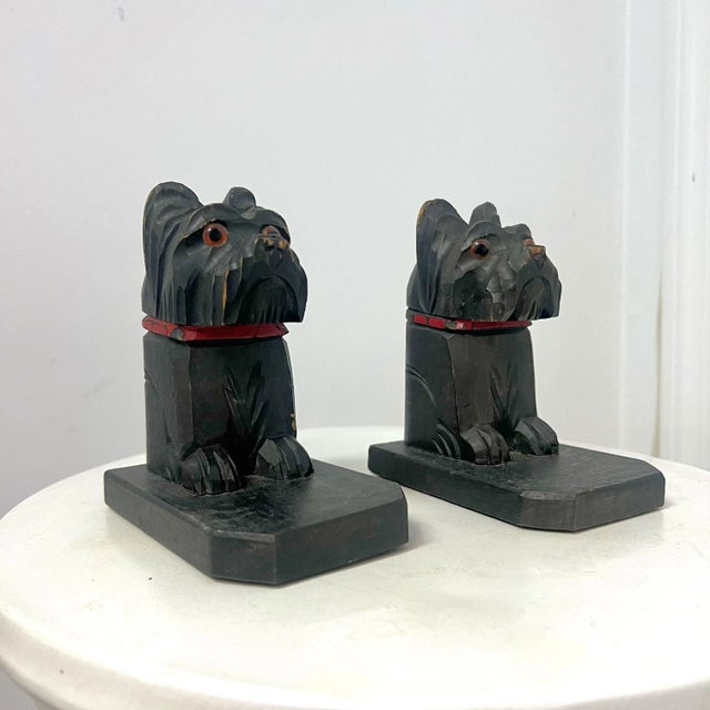 Black Vintage French Wood Terrier Bookends - a Pair For Sale - Image 8 of 11