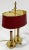 French Vintage French Style Brass Bouillotte Table Lamp W Metal Tole Shade For Sale - Image 3 of 9