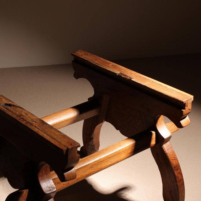 18th Century Alpine Rustic Jogltisch Farmhouse Table in Oak For Sale - Image 15 of 17