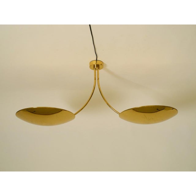 Hollywood Regency Vintage German Duan Brass Pendant Lamp by Florian Schulz, 1970s For Sale - Image 3 of 17