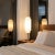 Mid-Century Modern 1960s Mid Century Lollipop Table Lamp by Nova of California - Black Nickel, White Linen Double Shade, on/Off Pull Chain For Sale - Image 3 of 15