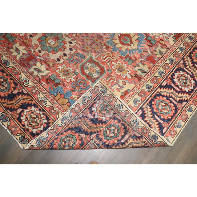 1920s Stunning Antique Heriz Rug 8' X 10' For Sale In New York - Image 6 of 10