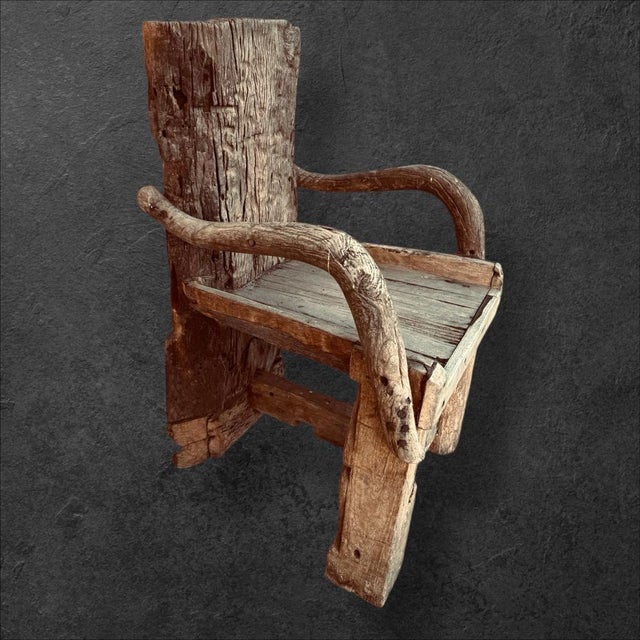 Antique Rustic Armchairs, 1830, Set of 4 For Sale - Image 9 of 10